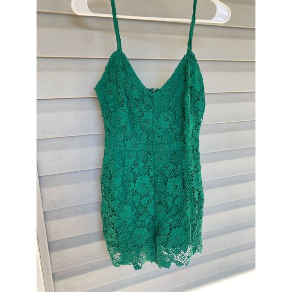 Jack by BB Dakota Anthropologie NWT Sea Green Pretty Lace Romper Size 4, MP $78 - Picture 2 of 12